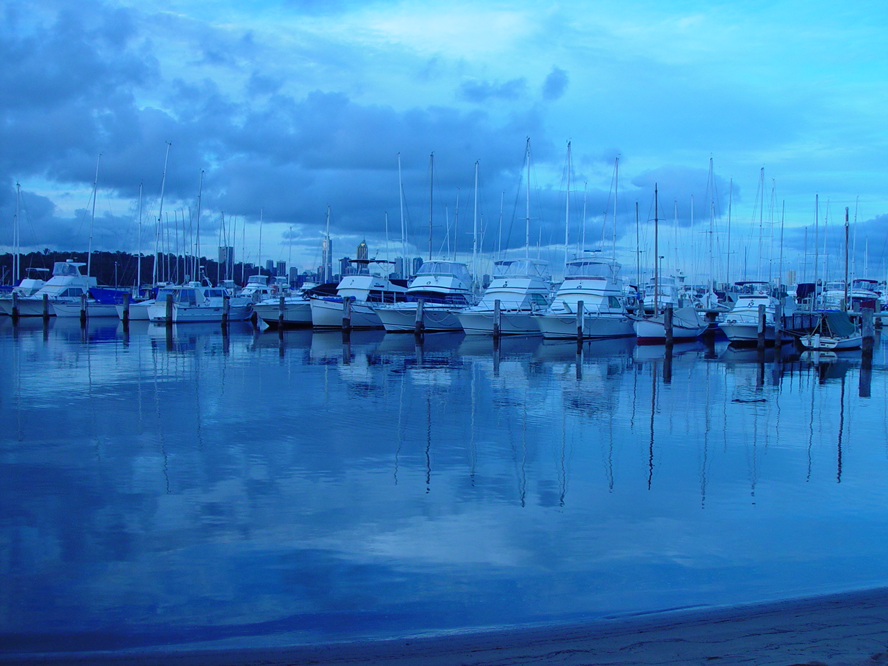 Boats and reflections, Royal Perth Yacht Club